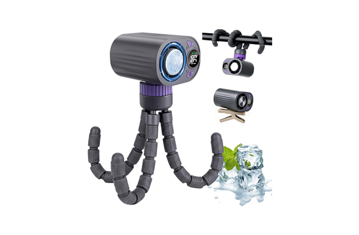 Underwater LED dive light with flexible articulated arms and mounting accessories, ready for underwater photography.