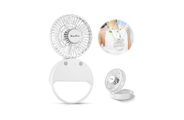0_62622 - crasi White HandFan portable handheld fan with circular blade guard and fold-out base stand